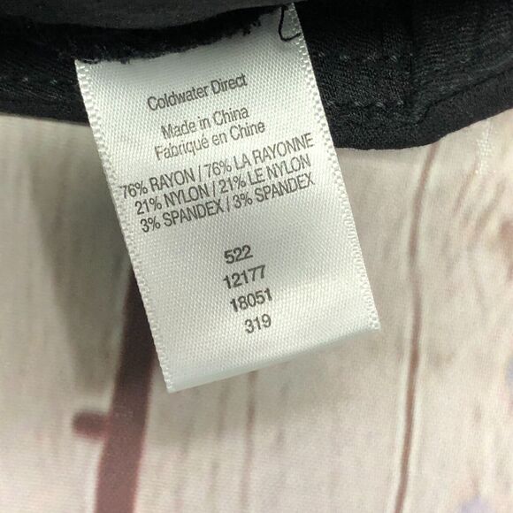 Coldwater Creek Women Pull On Pants Size 12 Black Rayon Blend B251 -27 - Picture 9 of 16